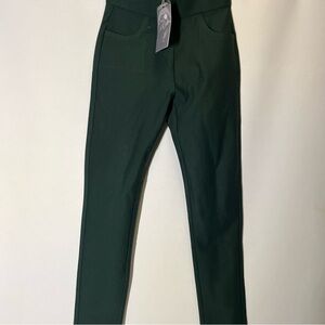 Funyyzo Women's Straight Leg Pants in Dark Green